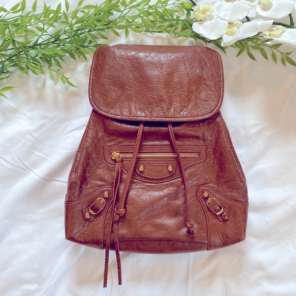 Balenciaga Sienna Brown Baby Diam Classic Traveller Backpack - Picture 1 of 17
